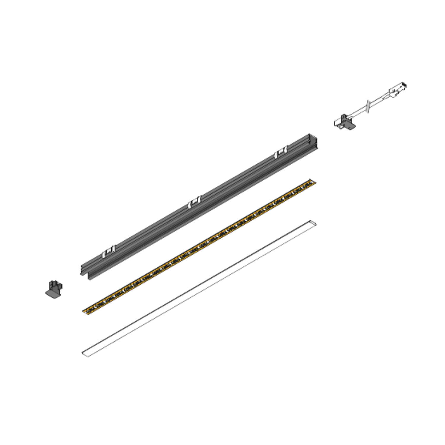 Moove2 led profiel 3m WDC 24V 10W/M zwart